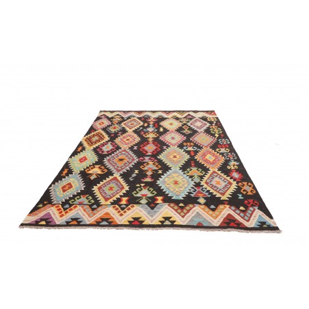 Tappeto Kilim Afghanistan marrone grigio 187x260