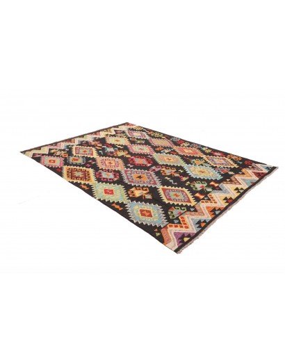 Tappeto Kilim Afghanistan marrone grigio 187x260