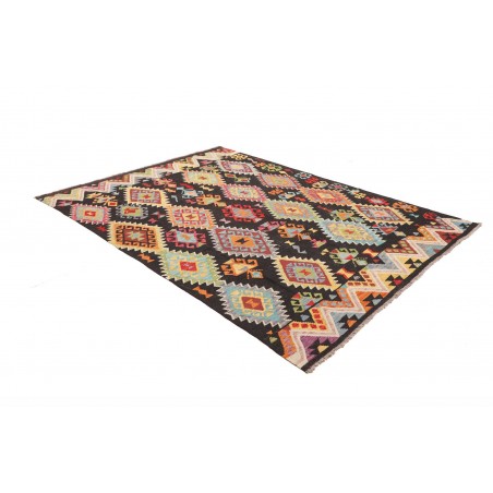 Tappeto Kilim Afghanistan marrone grigio 187x260