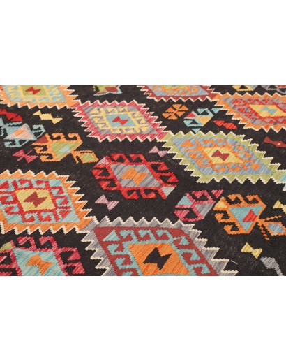 Tappeto Kilim Afghanistan marrone grigio 187x260