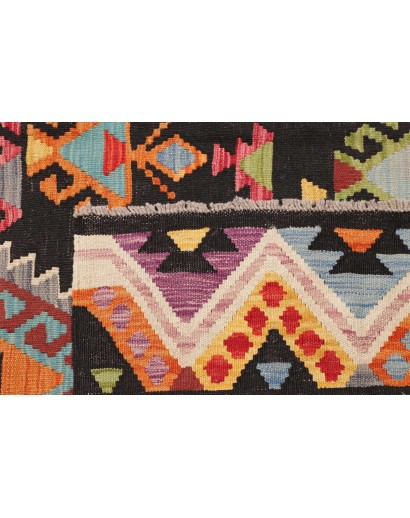 Tappeto Kilim Afghanistan marrone grigio 187x260