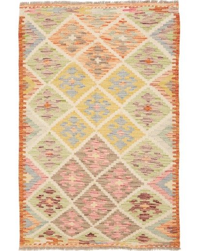 Tappeto Kilim Afghanistan marrone 83x127