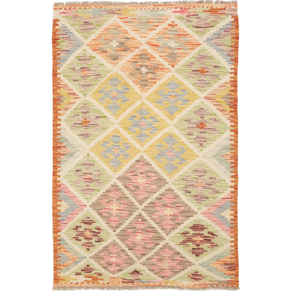 Tappeto Kilim Afghanistan marrone 83x127