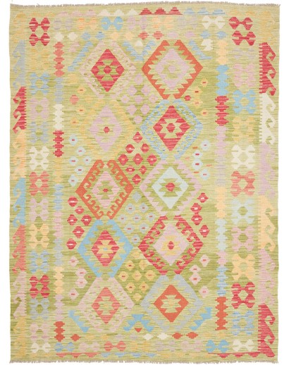 Tappeto Kilim Afghanistan marrone rosso 182x245