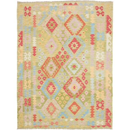 Tappeto Kilim Afghanistan marrone rosso 182x245