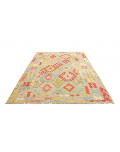 Tappeto Kilim Afghanistan marrone rosso 182x245