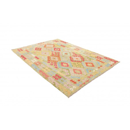 Tappeto Kilim Afghanistan marrone rosso 182x245