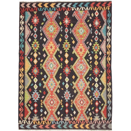 Tappeto Kilim Afghanistan marrone grigio 168x232