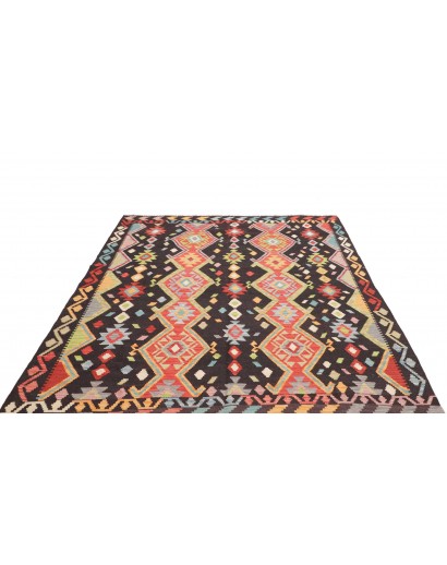 Tappeto Kilim Afghanistan marrone grigio 168x232