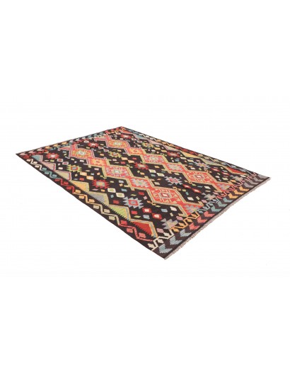 Tappeto Kilim Afghanistan marrone grigio 168x232