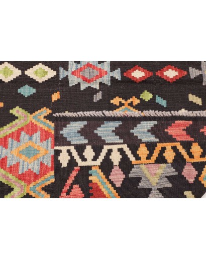 Tappeto Kilim Afghanistan marrone grigio 168x232