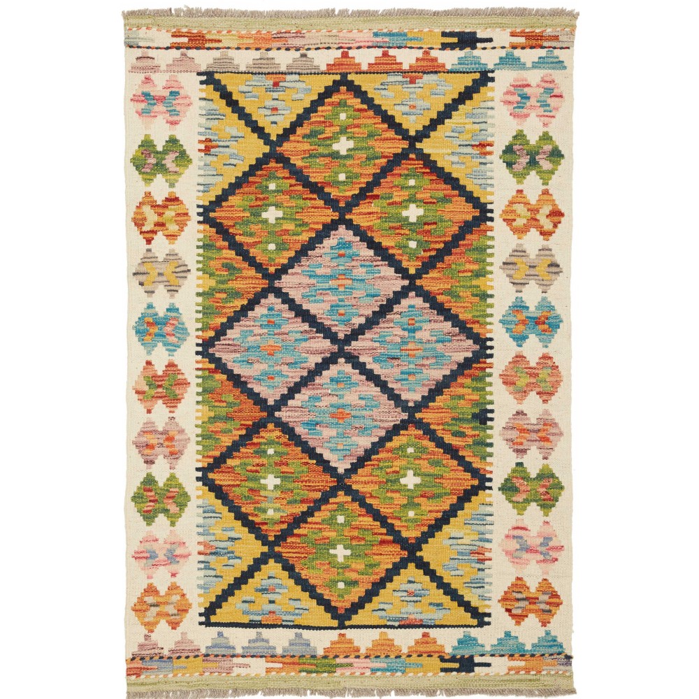 Tappeto Kilim Afghanistan marrone 79x123