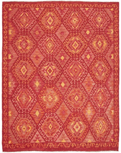 Tappeto Kilim Afghanistan rosso marrone 177x225