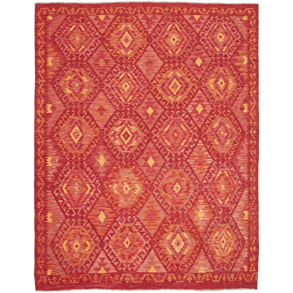 Tappeto Kilim Afghanistan rosso marrone 177x225