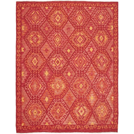 Tappeto Kilim Afghanistan rosso marrone 177x225