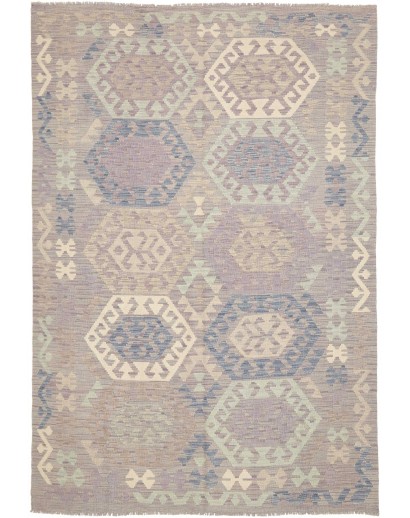 Tappeto Kilim Afghanistan azzurro giallo 172x249