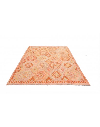 Tappeto Kilim Afghanistan marrone arancione 180x230