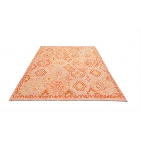 Tappeto Kilim Afghanistan marrone arancione 180x230