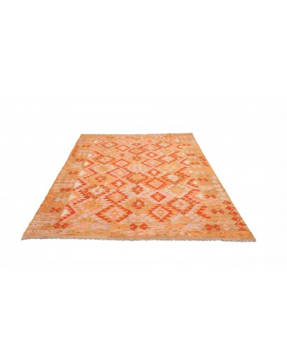 Tappeto Kilim Afghanistan arancione marrone 174x232