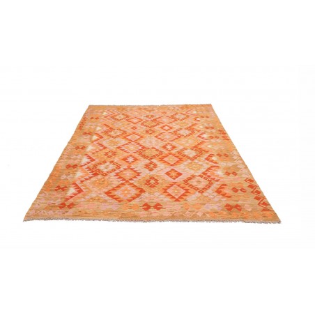 Tappeto Kilim Afghanistan arancione marrone 174x232