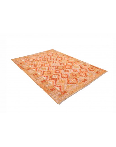 Tappeto Kilim Afghanistan arancione marrone 174x232