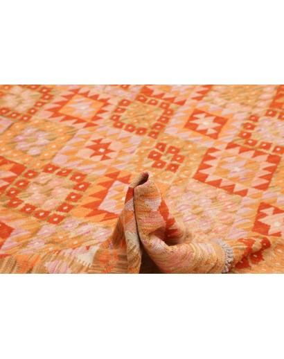 Tappeto Kilim Afghanistan arancione marrone 174x232