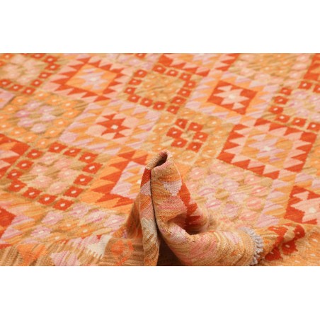 Tappeto Kilim Afghanistan arancione marrone 174x232