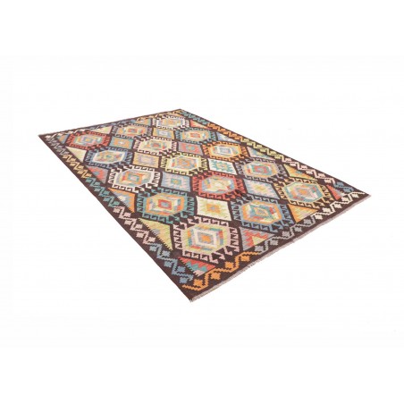 Tappeto Kilim Afghanistan marrone grigio 175x245