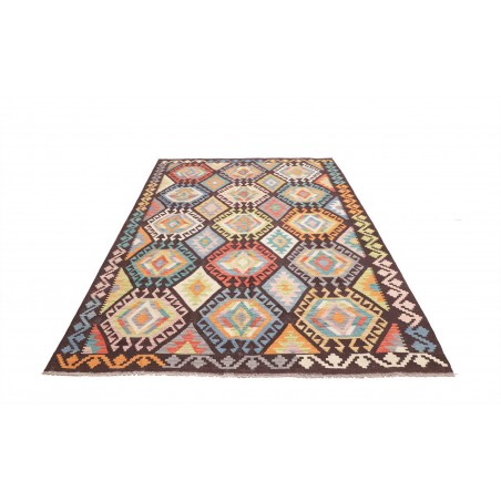 Tappeto Kilim Afghanistan marrone grigio 175x245