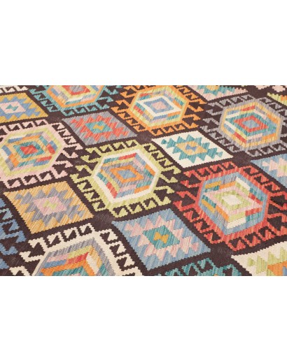 Tappeto Kilim Afghanistan marrone grigio 175x245