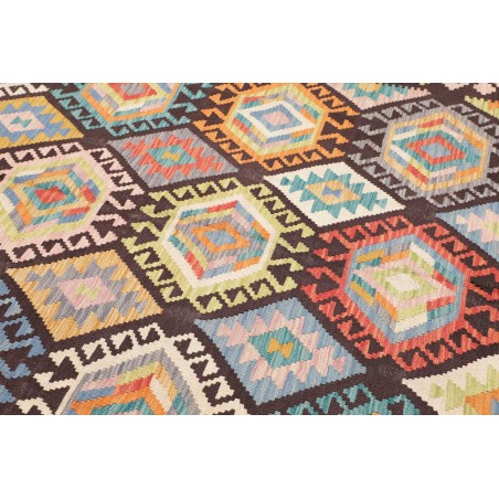 Tappeto Kilim Afghanistan marrone grigio 175x245