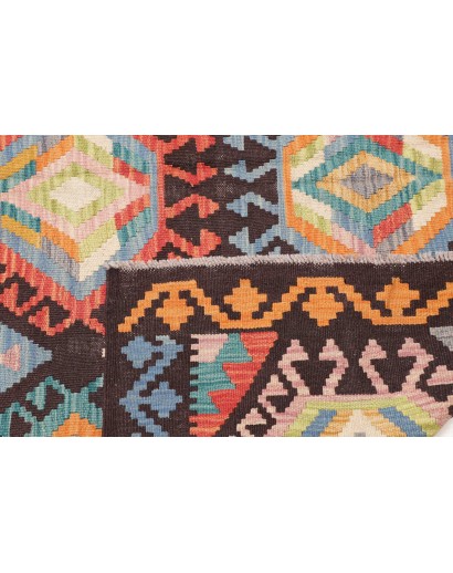 Tappeto Kilim Afghanistan marrone grigio 175x245