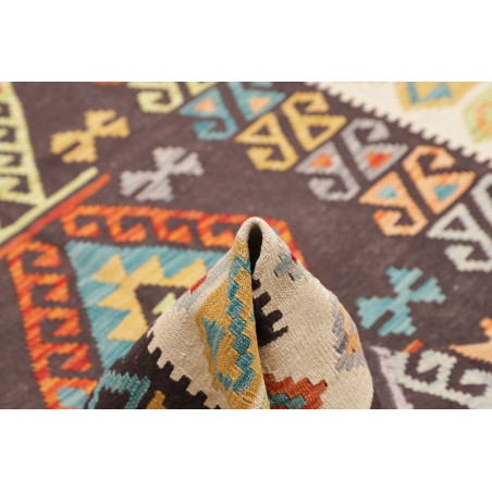 Tappeto Kilim Afghanistan marrone grigio 180x242