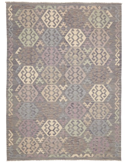 Tappeto Kilim Afghanistan azzurro beige 182x247