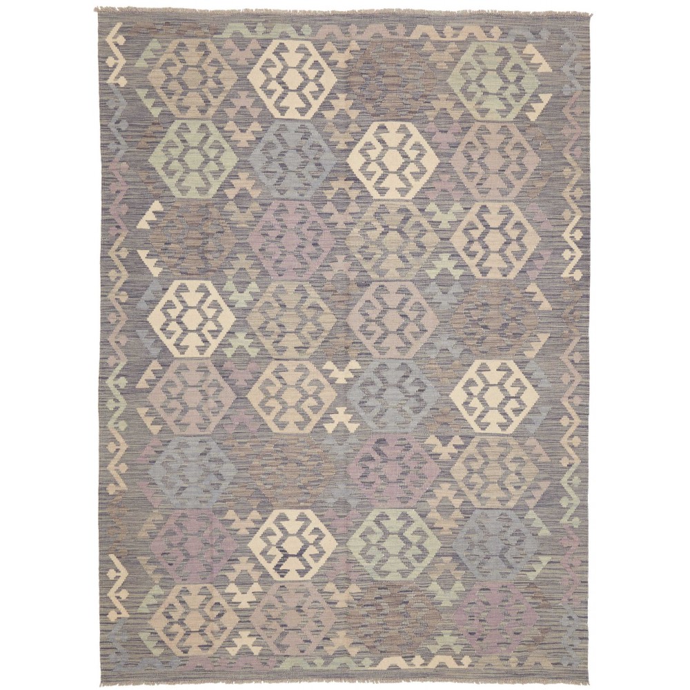 Tappeto Kilim Afghanistan azzurro beige 182x247