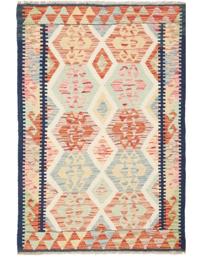 Tappeto Kilim Afghanistan giallo marrone 83x121