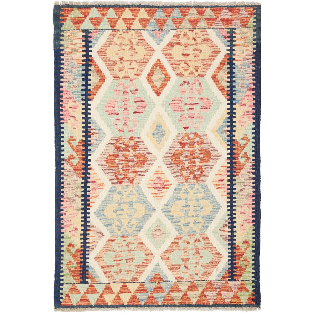 Tappeto Kilim Afghanistan giallo marrone 83x121