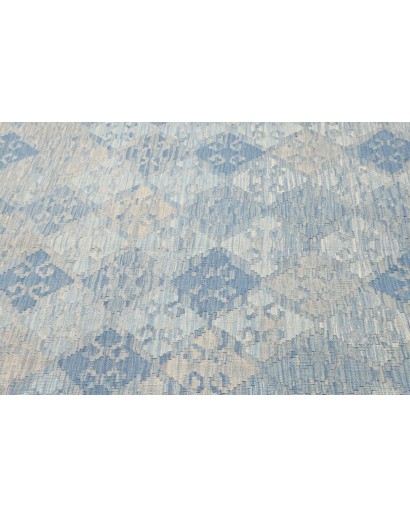 Tappeto Kilim Afghanistan azzurro bianco 175x266