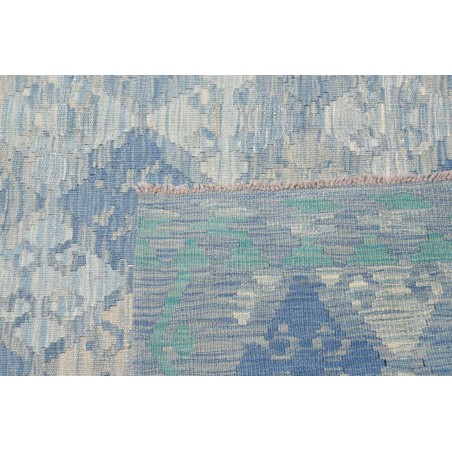 Tappeto Kilim Afghanistan azzurro bianco 175x266