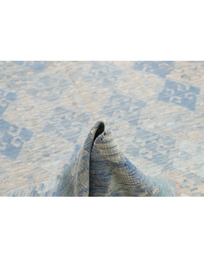 Tappeto Kilim Afghanistan azzurro bianco 175x266