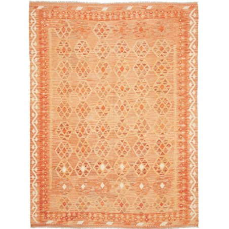 Tappeto Kilim Afghanistan arancione giallo 188x247