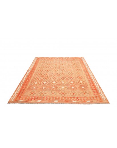 Tappeto Kilim Afghanistan arancione giallo 188x247