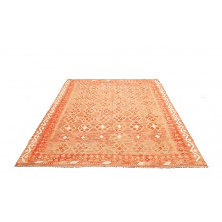 Tappeto Kilim Afghanistan arancione giallo 188x247