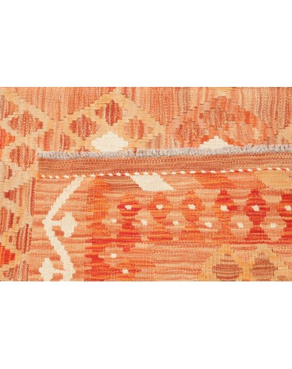 Tappeto Kilim Afghanistan arancione giallo 188x247