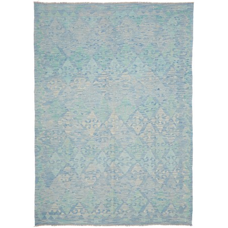 Tappeto Kilim Afghanistan azzurro 173x243