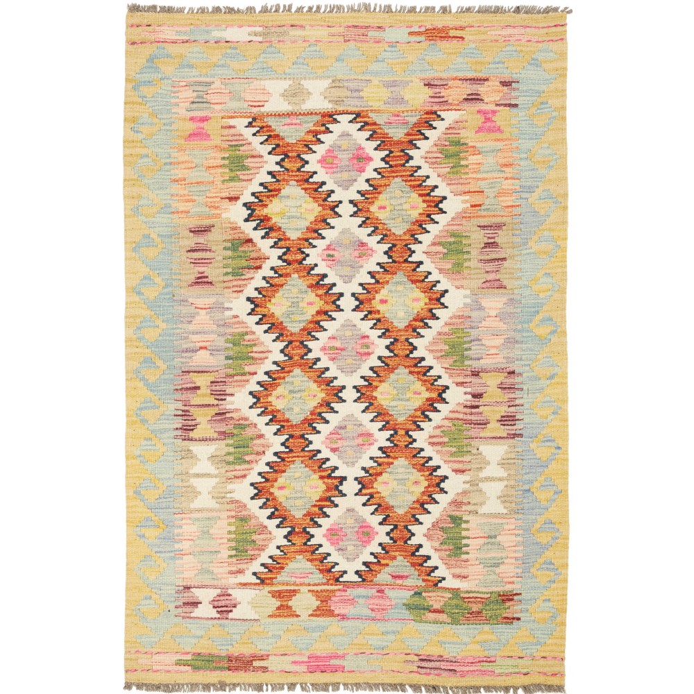 Tappeto Kilim Afghanistan marrone 83x125