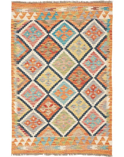 Tappeto Kilim Afghanistan marrone grigio 83x121