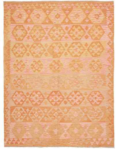 Tappeto Kilim Afghanistan marrone giallo 180x243
