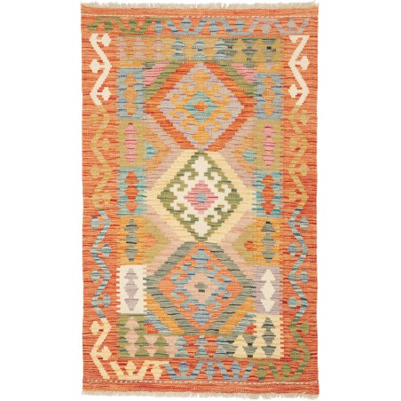 Tappeto Kilim Afghanistan marrone bianco 80x133