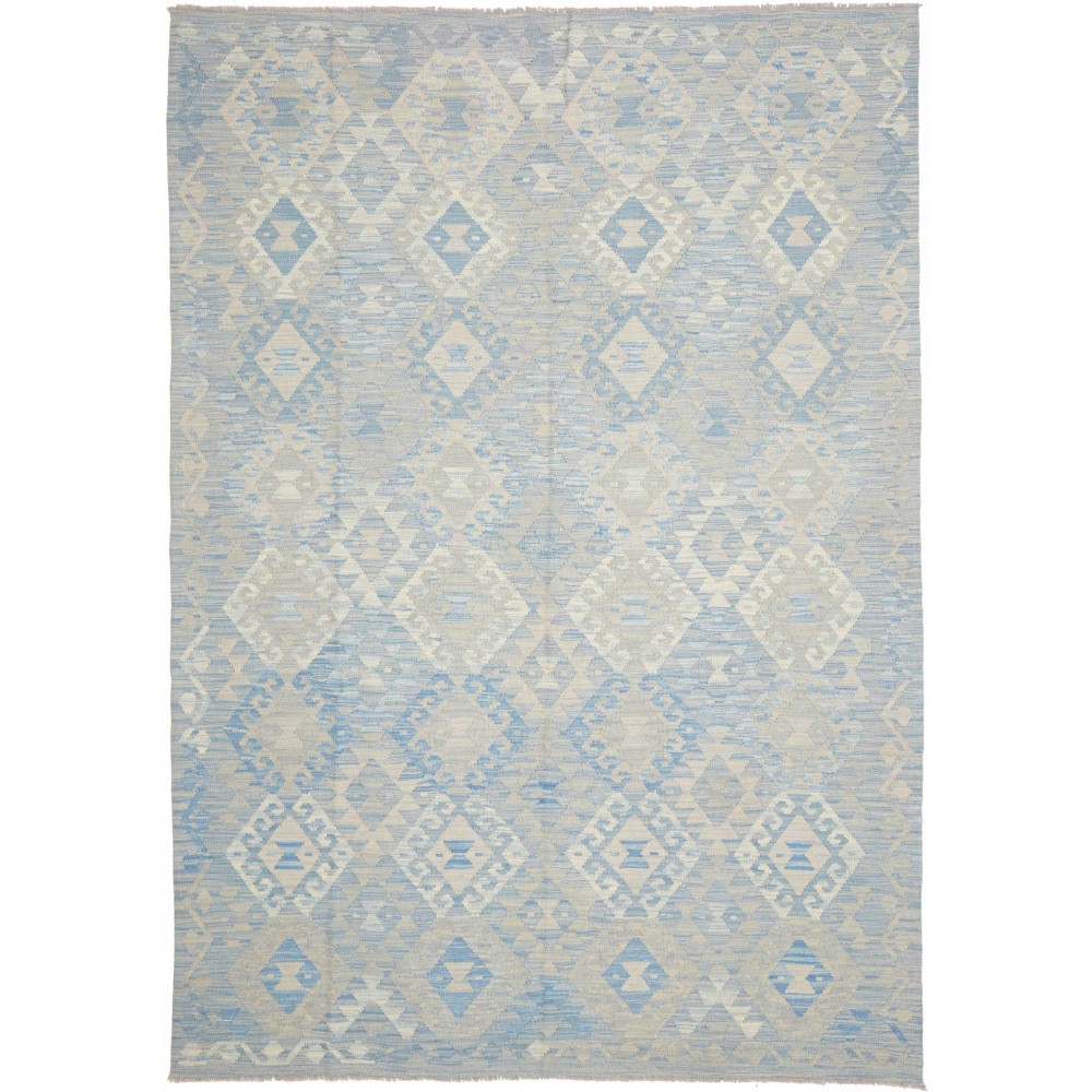 Tappeto Kilim Afghanistan beige azzurro 180x254